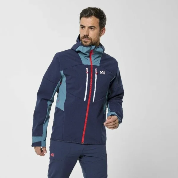 Grosses soldes ⭐ Millet Geilo Shield Hoodie – Veste softshell homme 🥰 magasin en ligne france 3