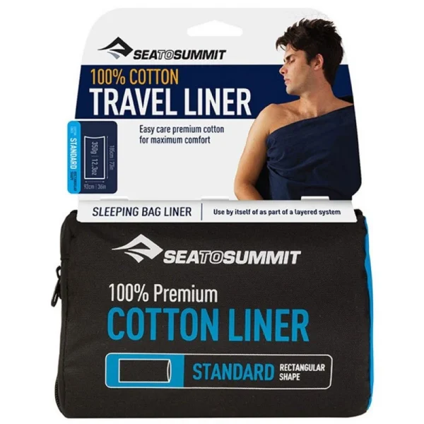 Sea To Summit Drap De Sac Coton Rectangular Standard /marine Bleu Nouvelle tendance 1